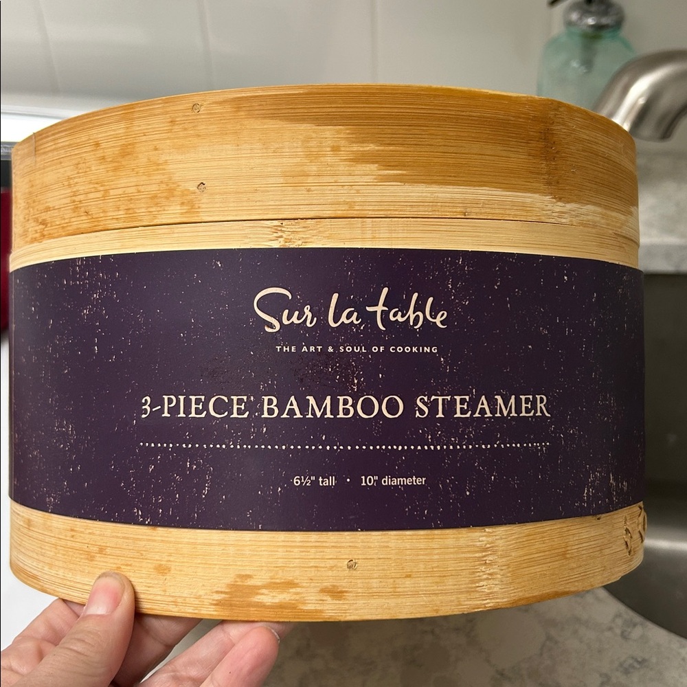 NWT - SUR LA TABLE 3-Piece Bamboo Steamers